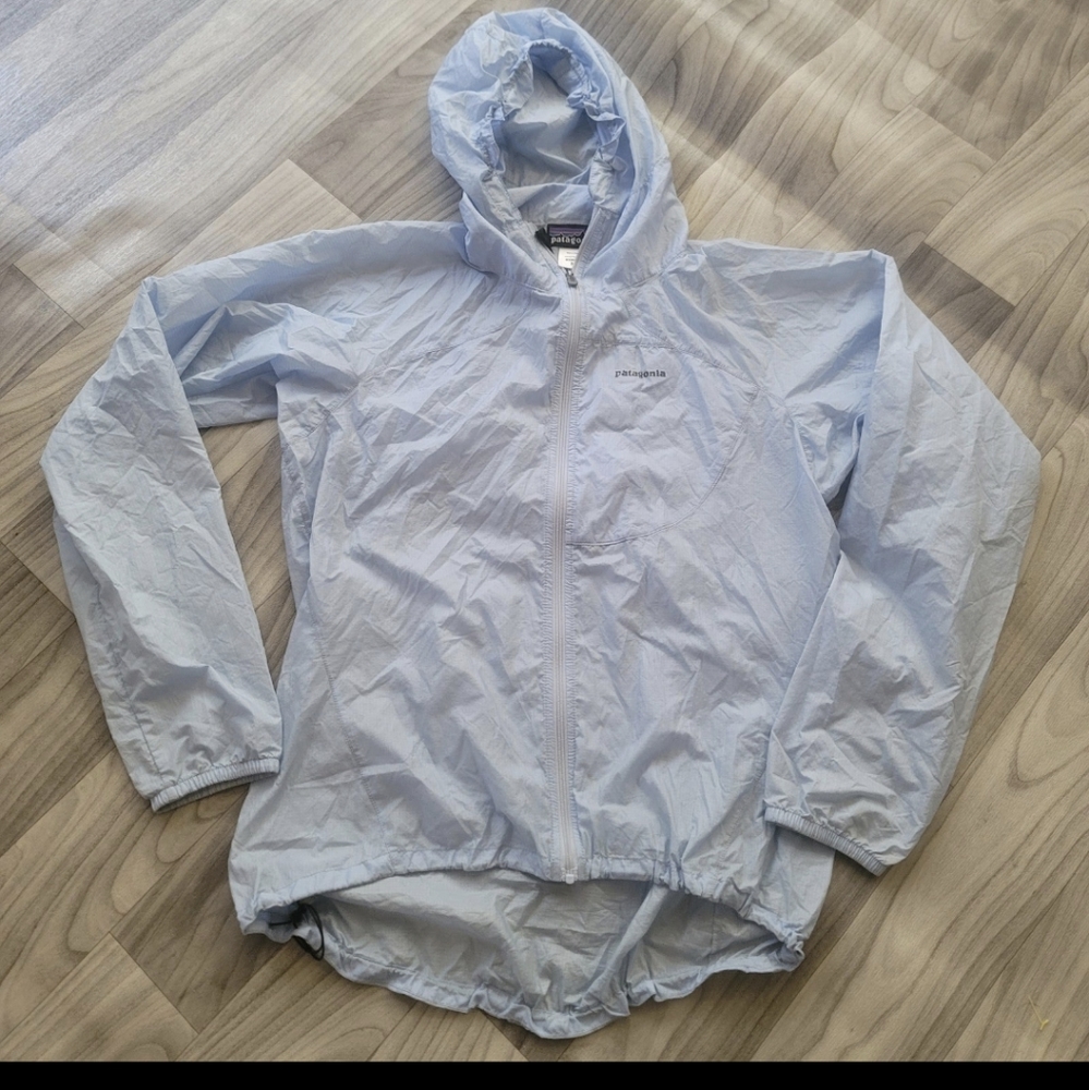 Light blue Patagonia wind breaker
